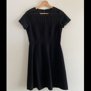 J. CREW black dress with eyelet top